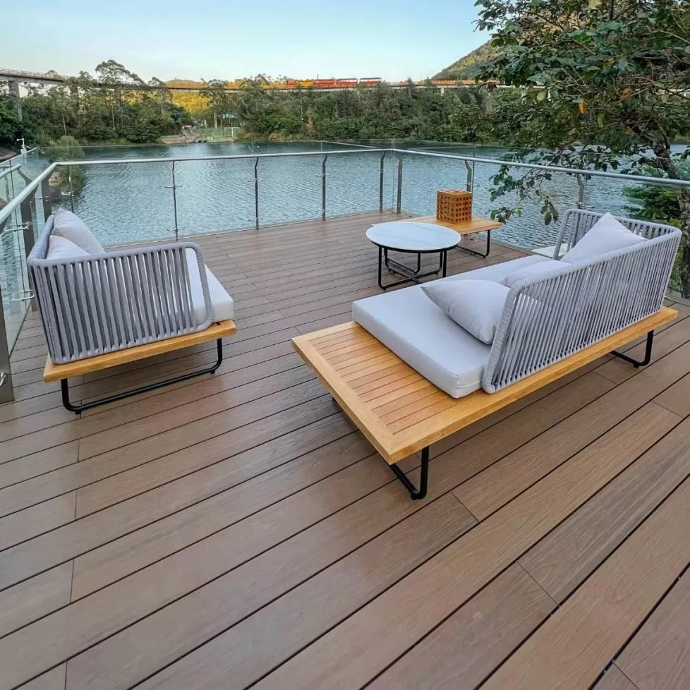 Balcony Marine Flooring Wooden Plastic Decking Outdoor WPC Decking Accessories Tiles Wood Composite Decking
