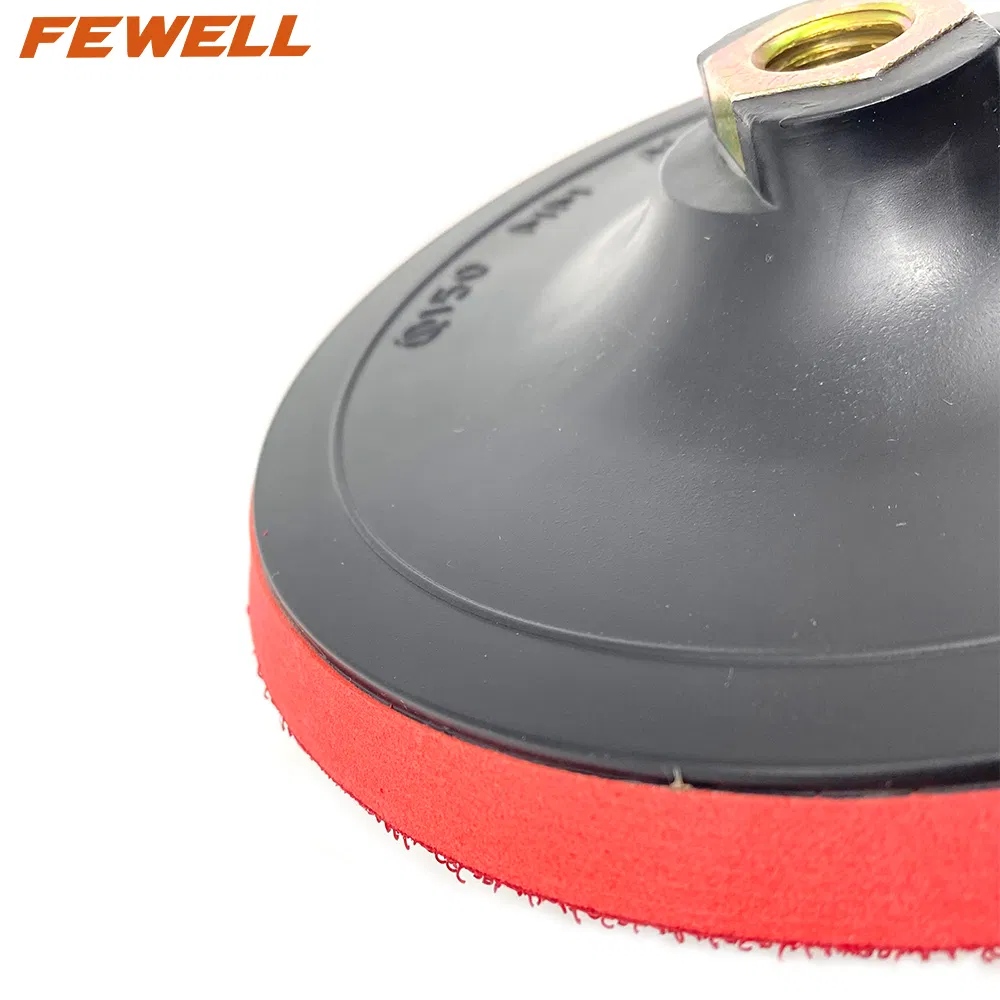 6inch 150mm M14 Hook and Loop Holder Thicken Plastic Backing Pads for Polishing Pads