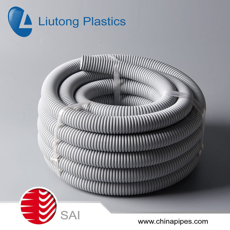 AS/NZS Flexible PVC Conduit UPVC Corrugated Conduit Grey Orange HD MD Plastic Electric Tube Pipe