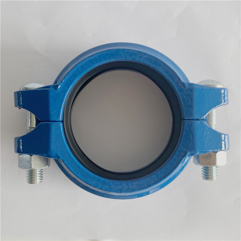 Fire Fighting Flexible Grooved Clamp Coupling Painted Blue Pipe Fittings Connector Low Pressure/Medium Pressure/High Pressure