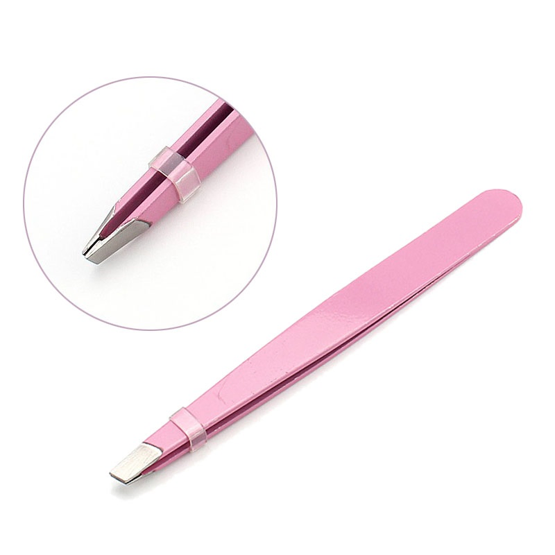 Deluxe Makeup Long Handle Beauty Eye Lash Tweezers with Brush
