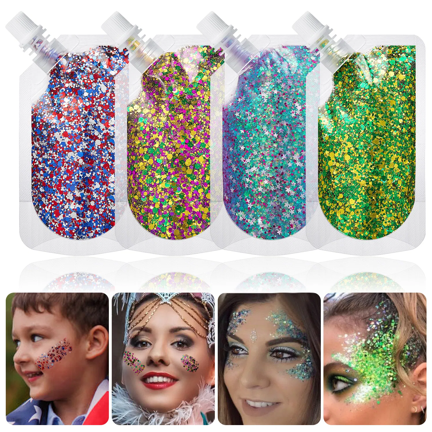 50g Non Toxic Beauty Art Eyes Lips Nails Hairs Glitter Gel Face Body Kids Glitter Gel