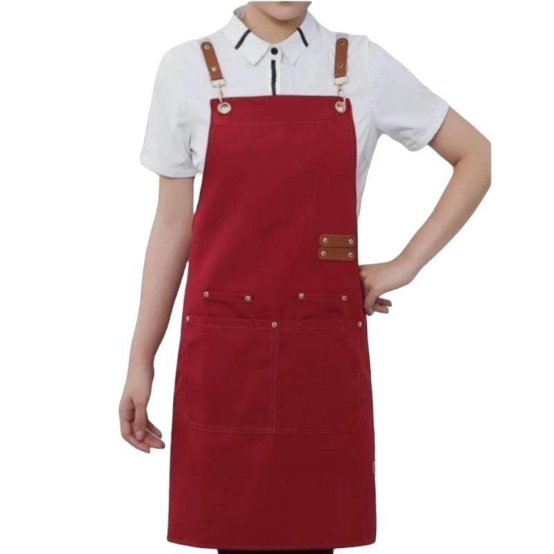 Promotional Durable Stylish Polyester Multipurpose Waterproof Canvas Apron Barista Work Clothing