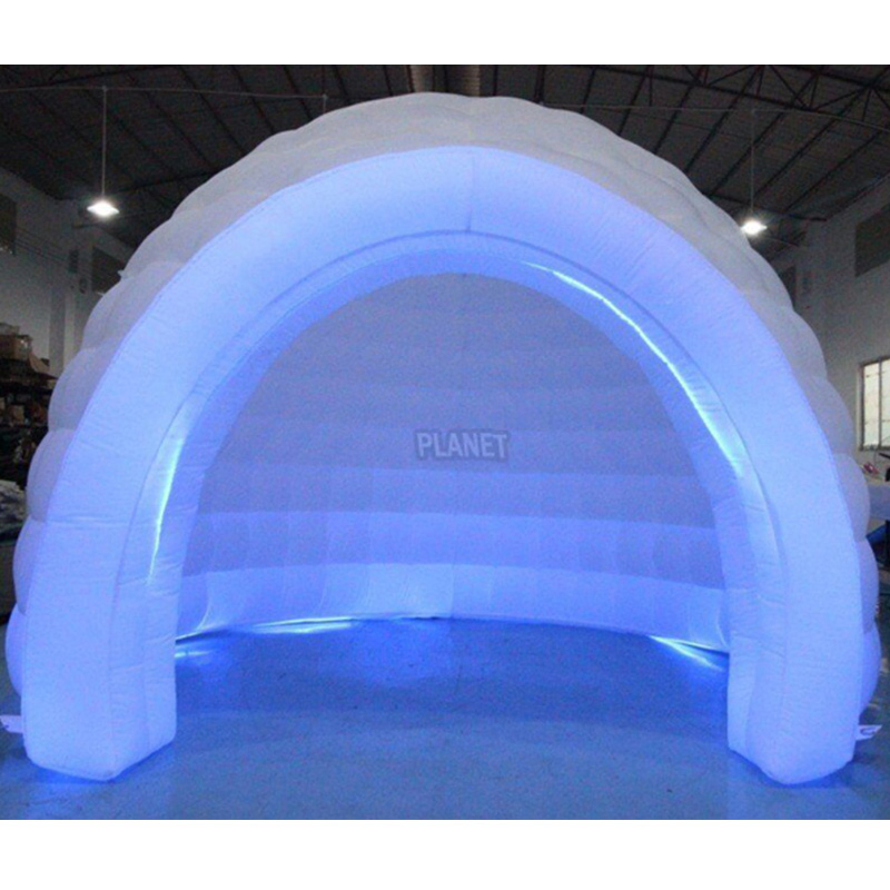 Outdoor Inflatable Party Round Igloo Dome Tent with LED Lighting