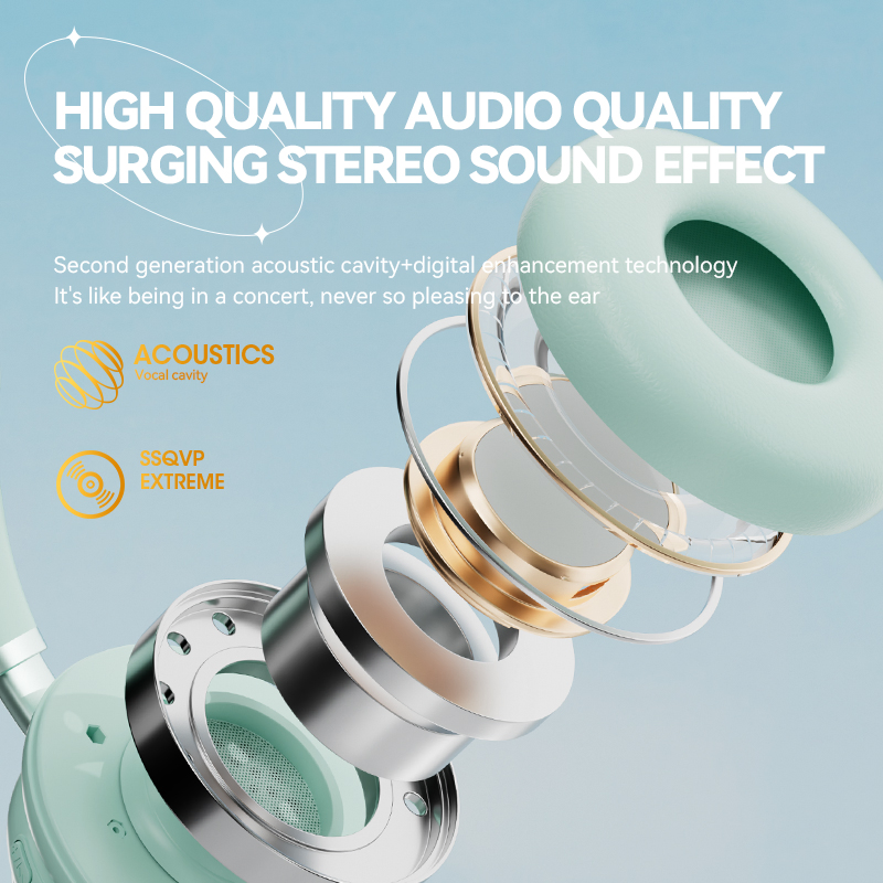 Беспроводные наушники Ke-30 Cat Space Capsule с RGB-подсветкой