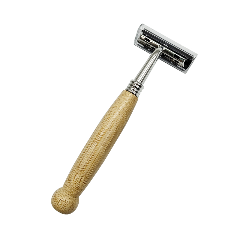 High Quality Safety Bamboo Handle Travel Twin Blade Bamboo Razor