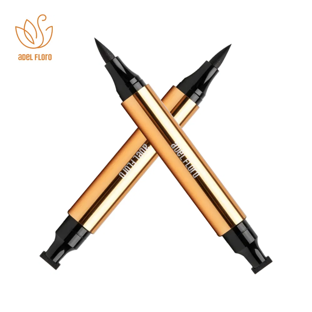 Waterproof Smudge Proof 2-in-1 Dual-Head Liquid Eyeliner & Stamp Cosmetics