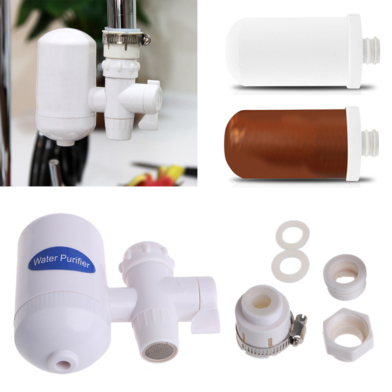White Household Faucet Filter Kitchen Water Purifier Initial Filter Water Purifier