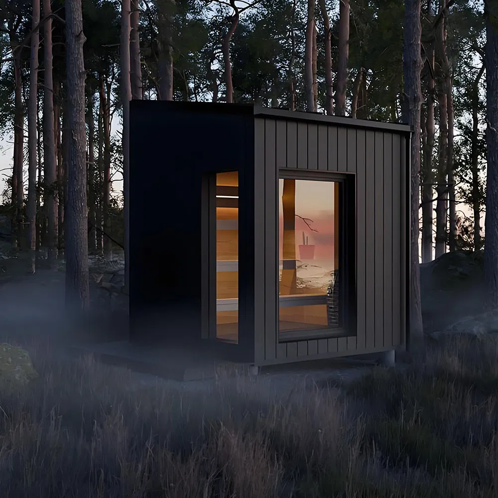 Premium Outdoor Wooden Sauna with Luxury Steam Stove