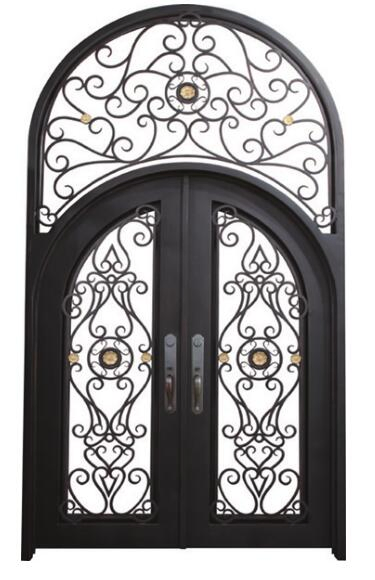 Modern Steel Grill Design Exterior Main Entrance Wrought Iron Entry Door