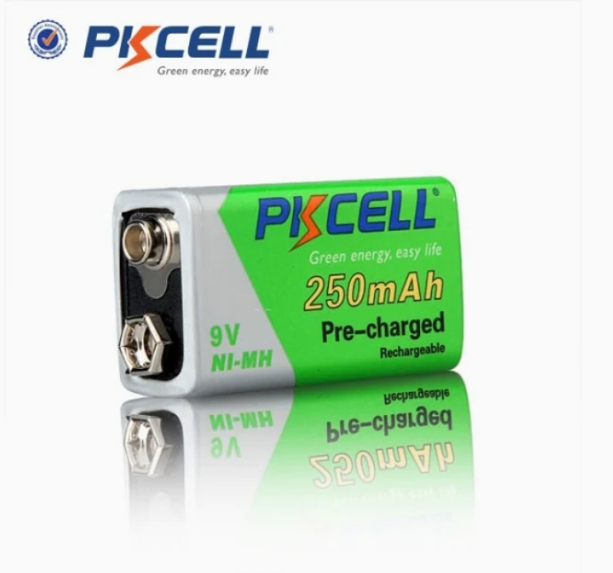 Pkcell Brand NiMH Rechargeable Battery 9V 250mAh 9 Volt Battery Price
