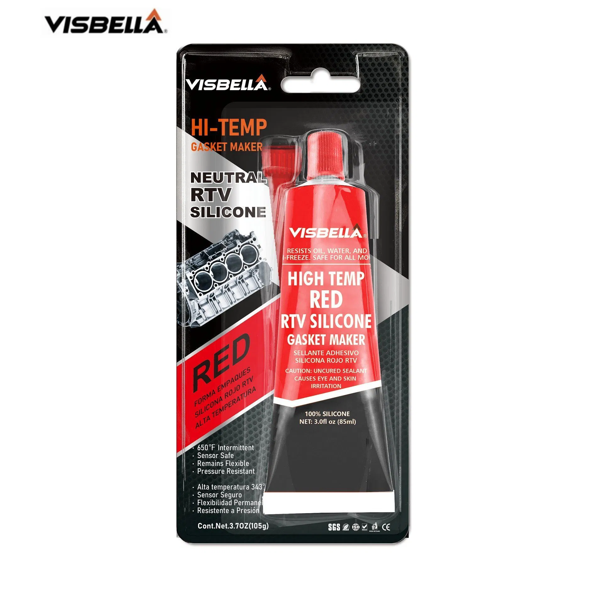 RTV Silicone Sealant Alta Temperatura Resistencia