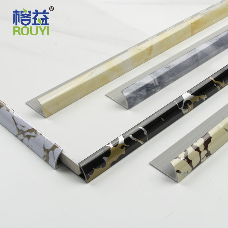 High Quality Ceramic Corner Curved Tile Edge Trim Decorative PVC Plastic Tile Trim Profile