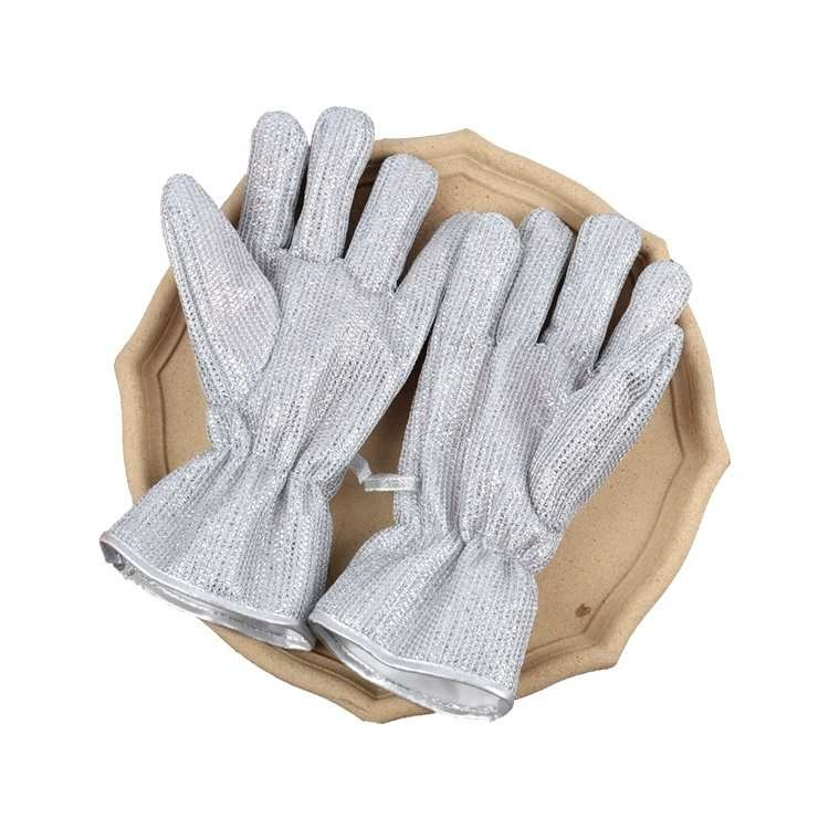 Silver Insulated Waterproof Wear-Resistant and Heat-Resistant Steel Wire Gloves