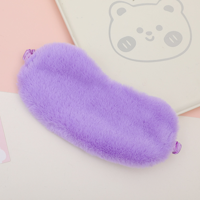 Basic Style Plush Eye Mask, Soft & Comfortable for Sleep & Eye Fatigue Relief