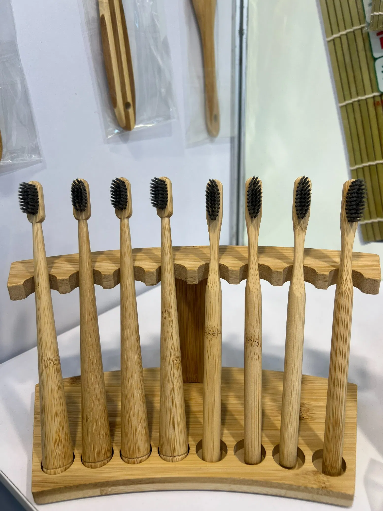 Bamboo Toothbrushes BPA Free Soft Travel Toothbrush Natural Charcoal Toothbrush