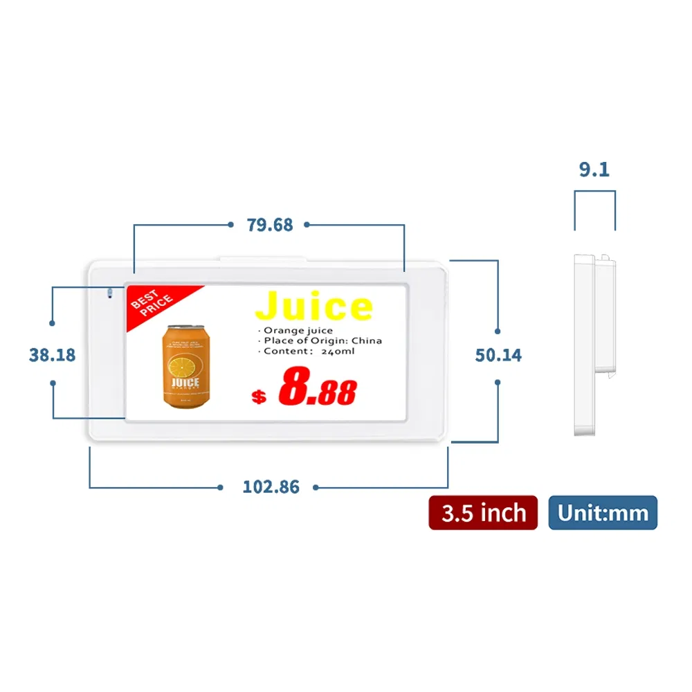 Bluetooth Enabled 3.5 Inch ESL for Modern Retail Environments Tag