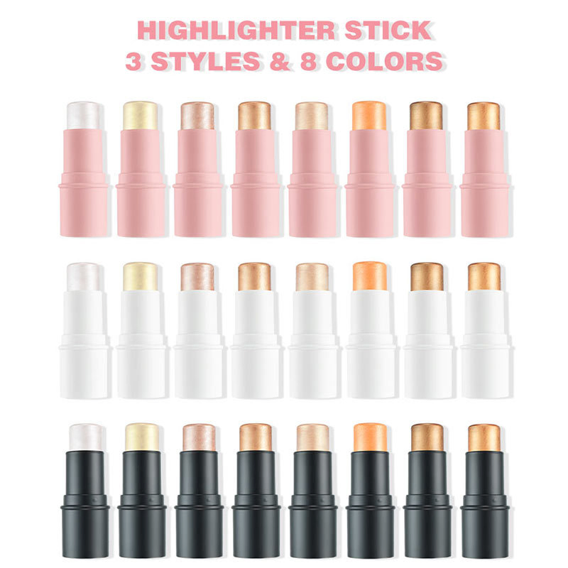 Wholesale Makeup Vegan Shimmer Highlighter Smooth Contour Bronzer Blush Highlight Stick
