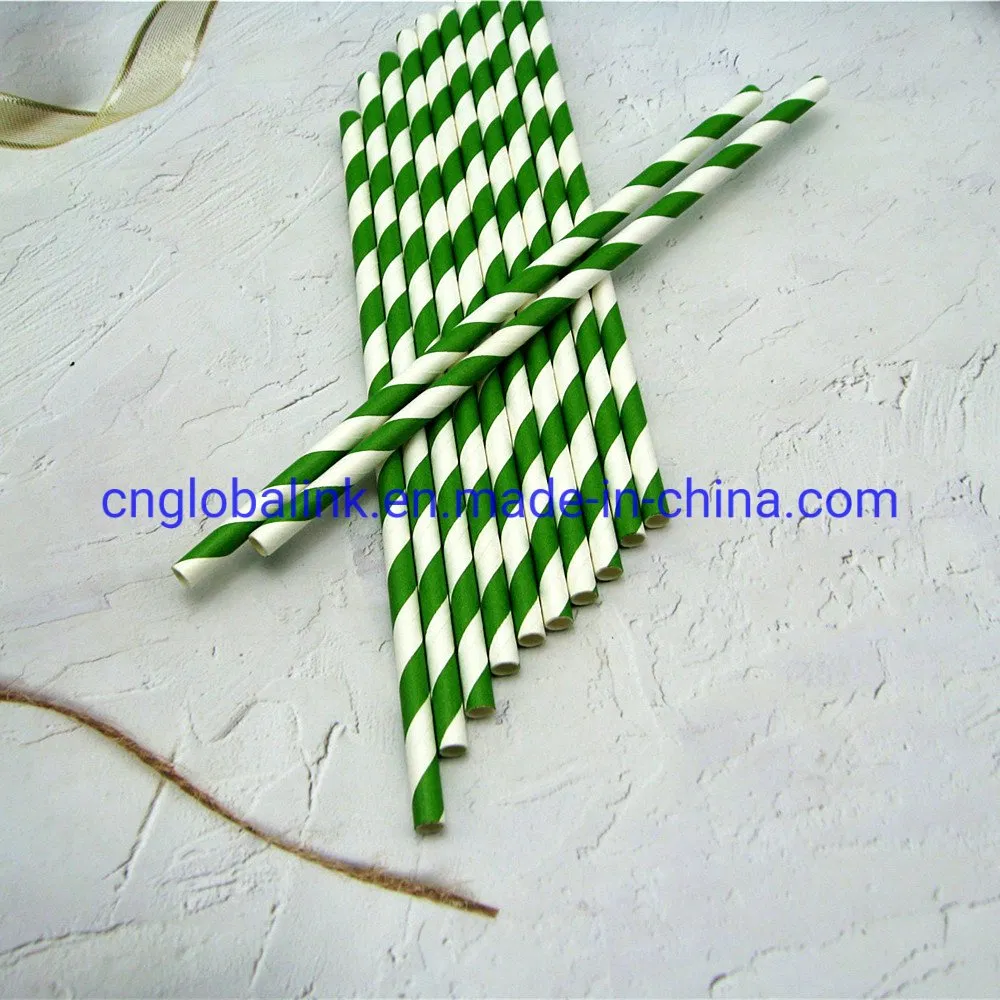 Disposable Paper Green Thread Biodegradable Straws