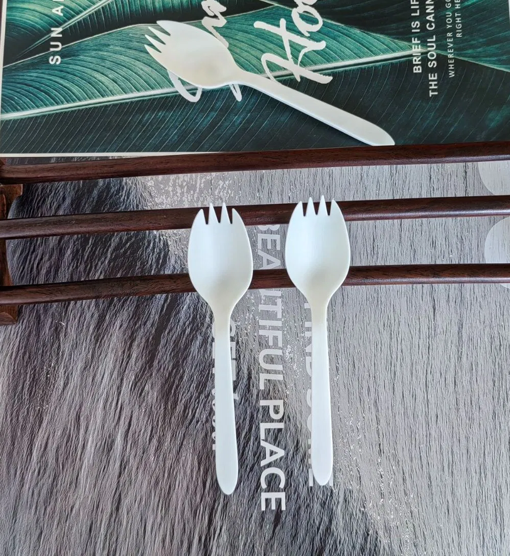 Eco Friendly 100% Biodegradable Tableware Compostable Cpla Cutlery Kit Fork Spoon Spork
