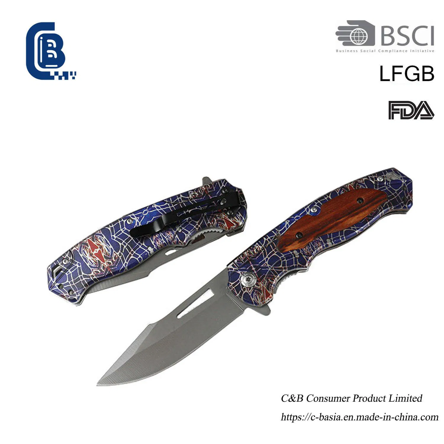 4.5 Inch Outdoor Folding Pocket Knife, Hunting Camp Survival Tactical Combat Knife