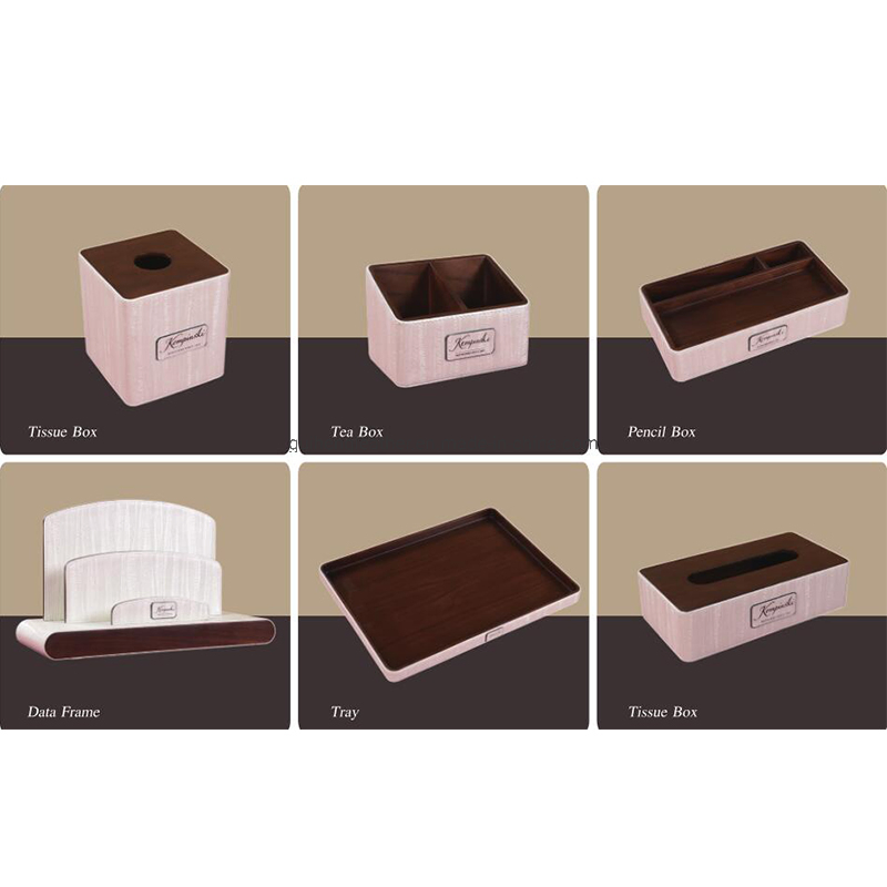 Guestroom Amenities Boxes PU Leather with The Solid Wood Group