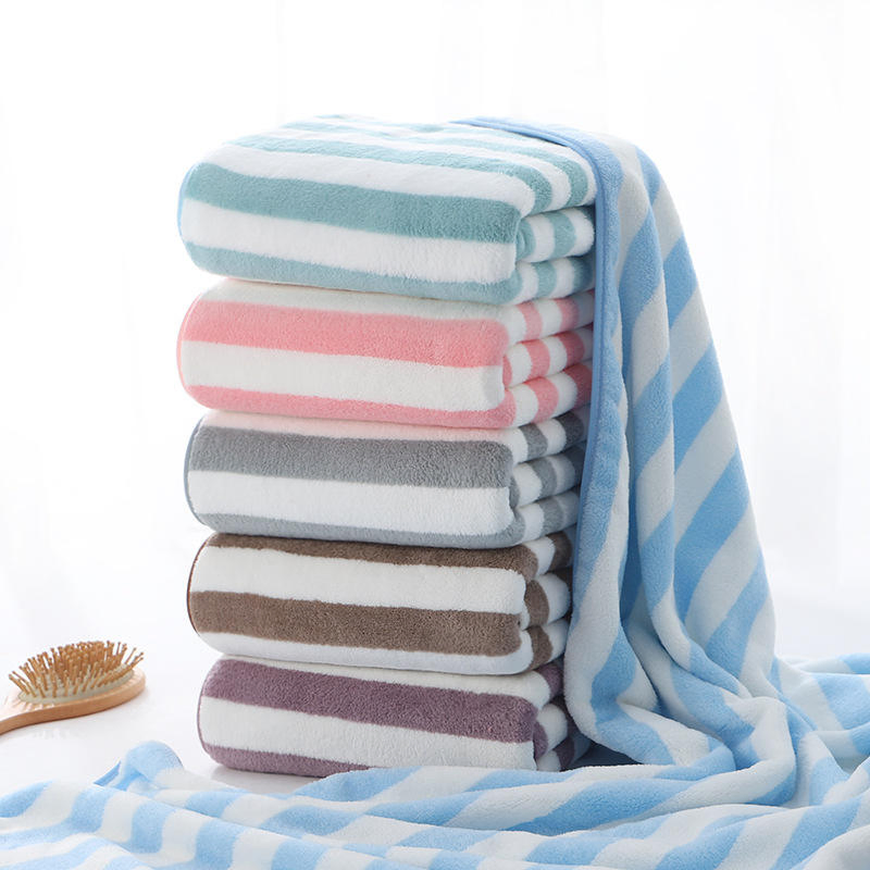 Best-Selling Ultra Water Absorbent Home Hotel Bathroom Soft Towels Fluffy Coral Fleece Gift Towel