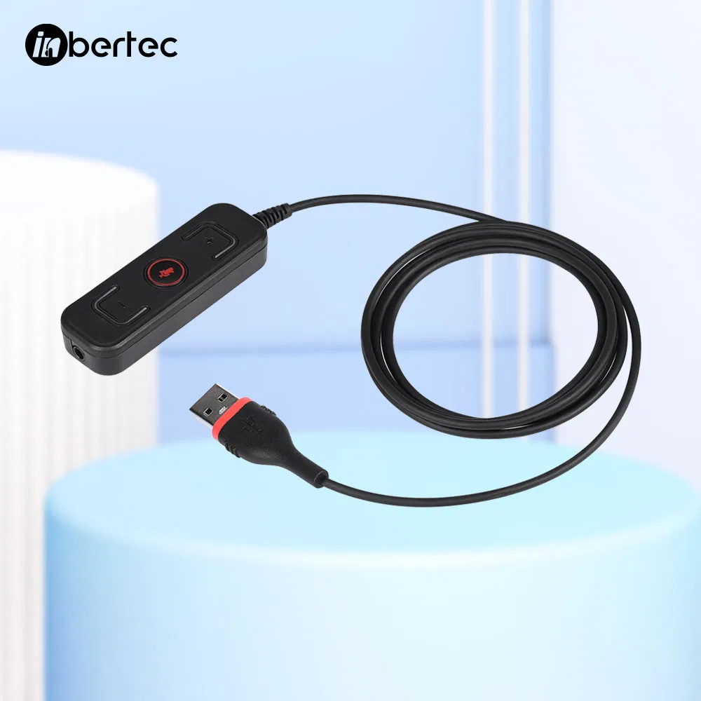 3.5mm Stereo Jack Outlet to USB Cable Adapter for Headset