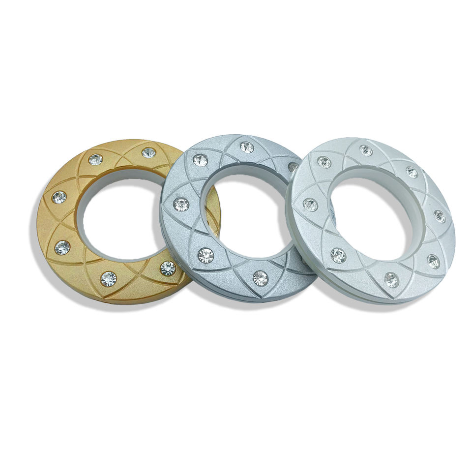 Good Quality 80 mm Crystal Lotus ABS Curtain Ring Unique and Novel Delicate Curtain Ring
