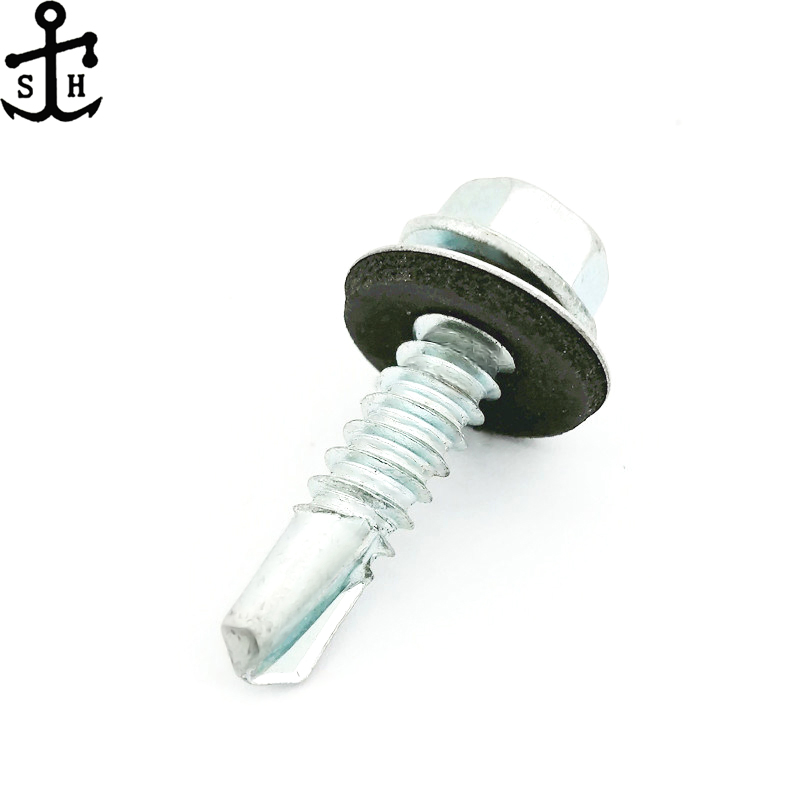 Chinese Roof Screw Hex Head Self Drilling Screw with Black EPDM Washer Bonded