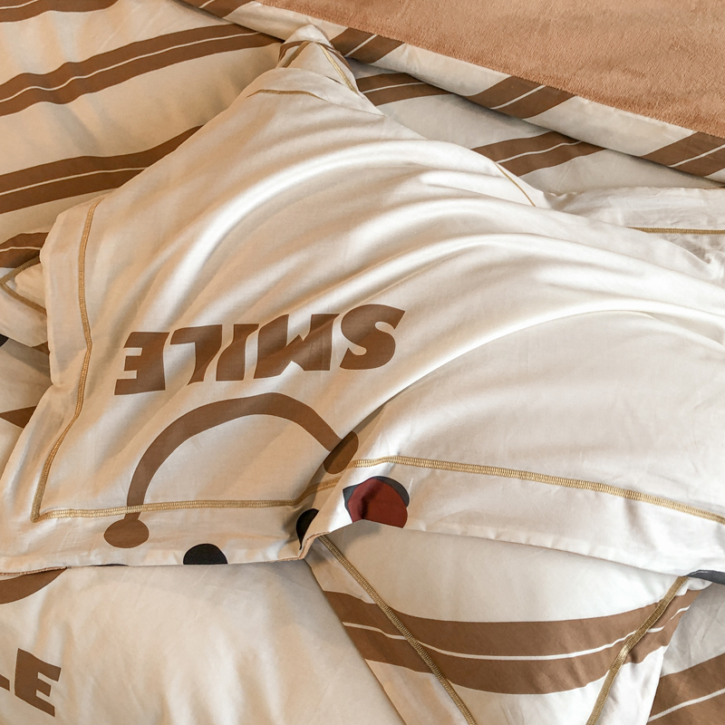 Printed Bedding Reversible Quilt Cover Kids Microfiber Cotton Bed Linen Set