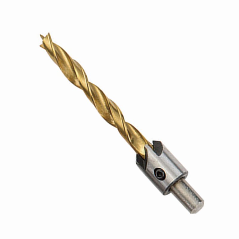 Tin-Coated Cylindrical Shank Wood Countersink Drill Bit Set