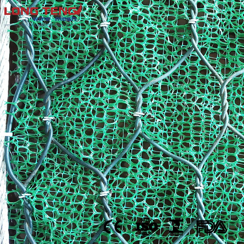 Steel Grid Geomats Steel Gabion Netting with 3D Geomat Slope Protection Net Erosion Control Mat