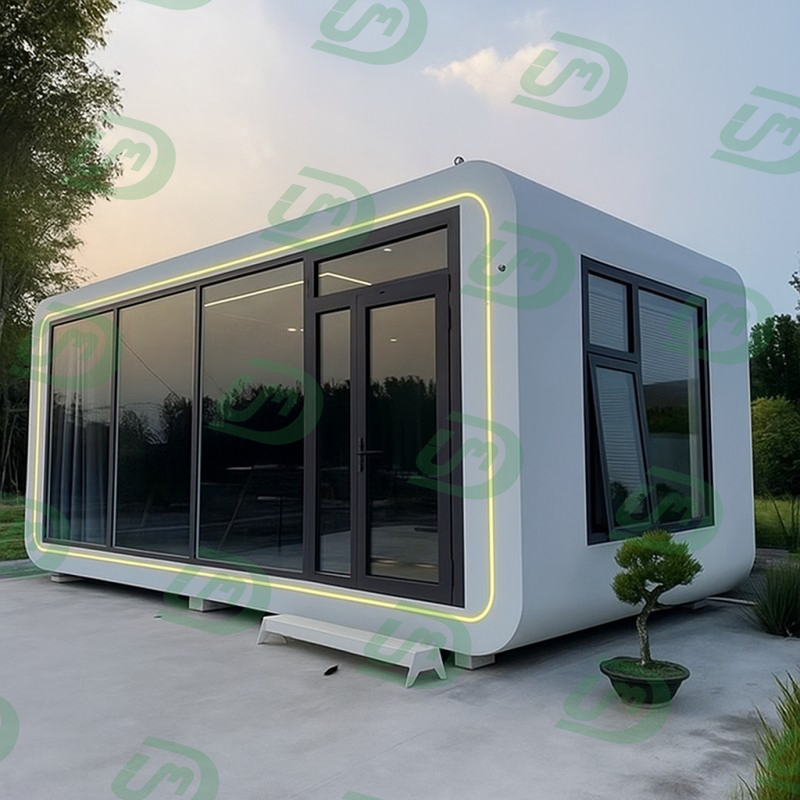Sense of Design with External Glass Wall Prefab Cabin House