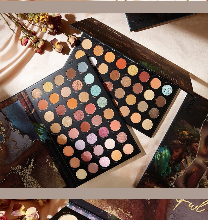 40 Color Eye Makeup Tray Full Set Daily Light Makeup Earth Color Eyeshadow