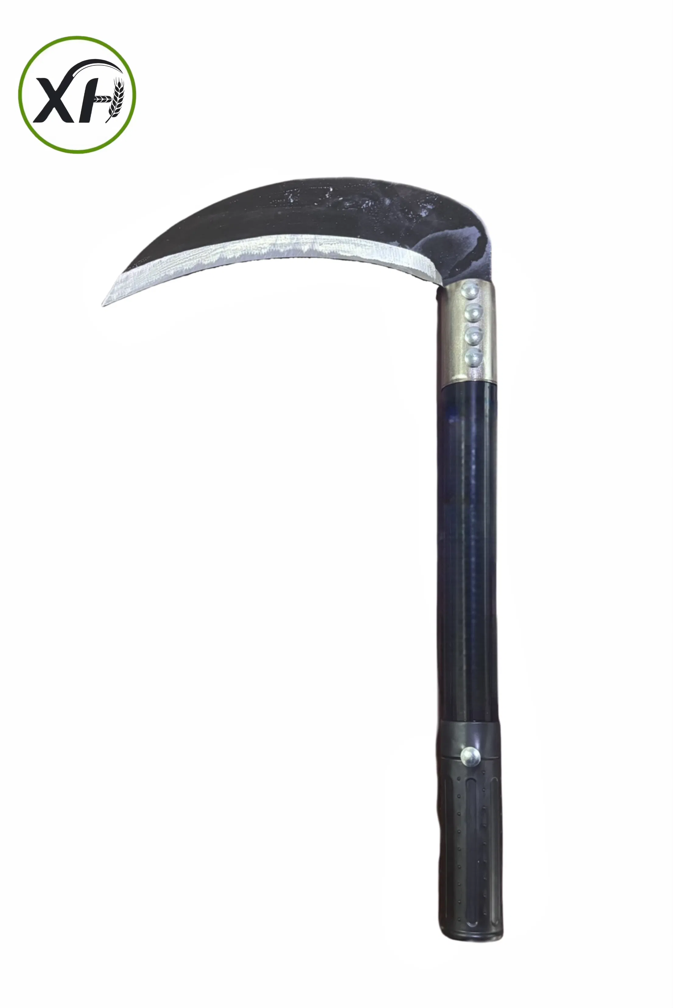 7.5'' Agricultural High Carbon Steel Sickle with 12'' Iron Handle Fishing Farm Tool Cutting Lawn Rice Straw Sickle