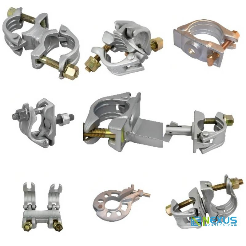 Scaffolding Clamp System for Display Showing Shelf