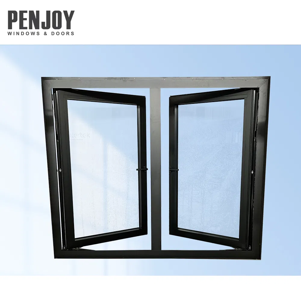 Double Glazed Aluminum Alloy Frame Soundproof Outside Open Aluminium Casement Window