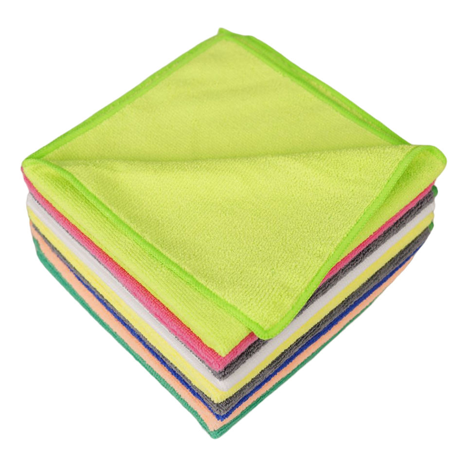 Microfiber Cleaning Cloth Green Custom Logo