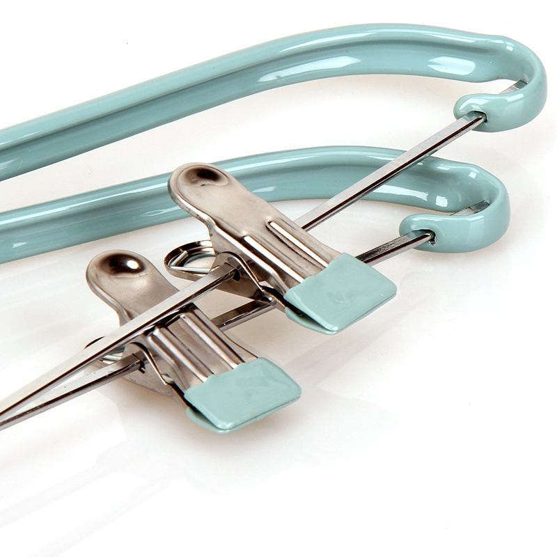 PVC Coated Galvanised Steel Metal Hangers Adult Space Saving Metal & Plastic Coating Clothes Hangers, Laundry Plastic & Metal Hangers