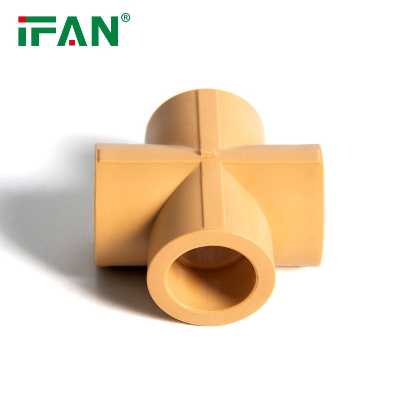 Ifanplus OEM ODM PPR Pipe Fitting Pn25 Plastic PPR Fittings 20-63mm Cross Tee PPR Fittings