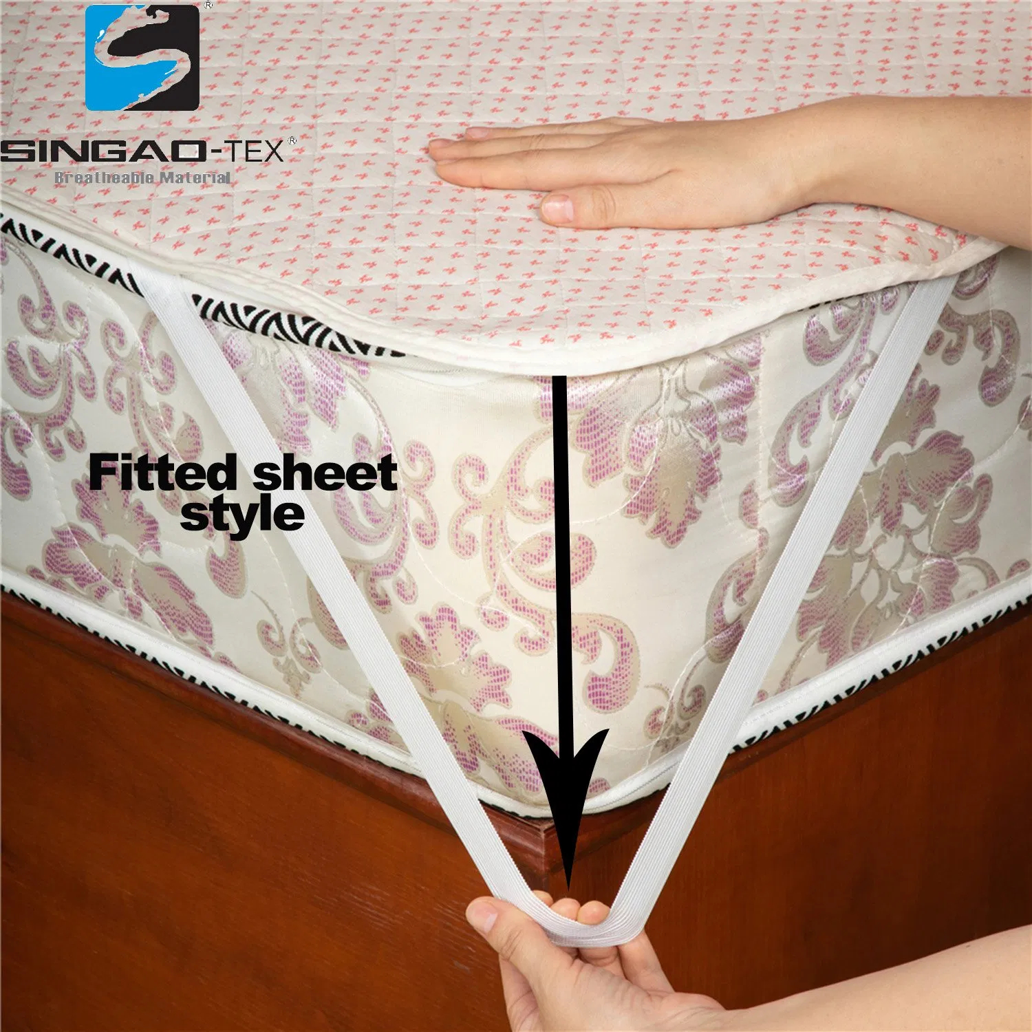 Knitted Printing Waterproof Mattress Cover Mattress Protector for Home Durable Washable