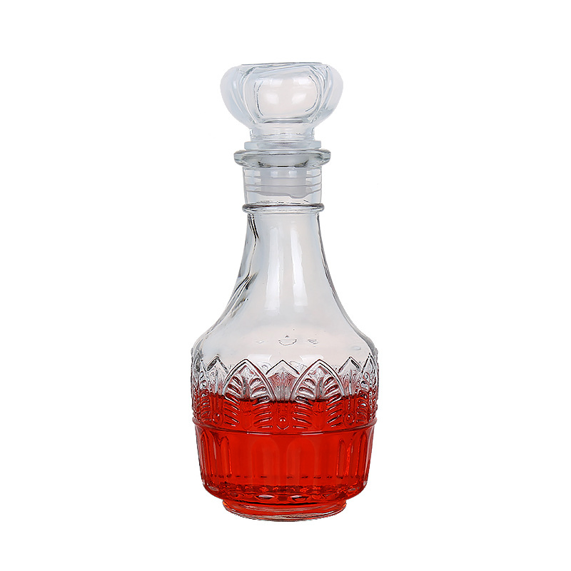 New Arrive China Bottles Custom 500ml 1000ml Flint Clear Glass Spirit Bottle Whisky Decanter