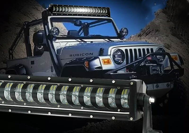 Single Row LED Light Bar for Jeep 4x4 Off-Road Driving