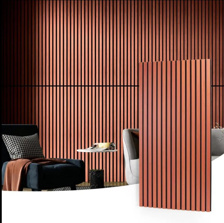 Polyester Fiber Acoustic Wood Slat Panel Newly Launched Slat Wood Sound-Absorbing Board