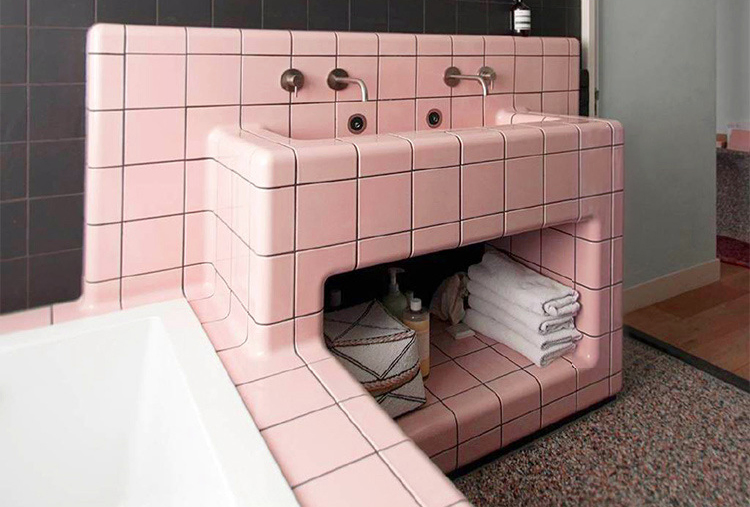 Pink Color Bullnose Tile Corner Tile for Kitchen Table Bathroom Sink