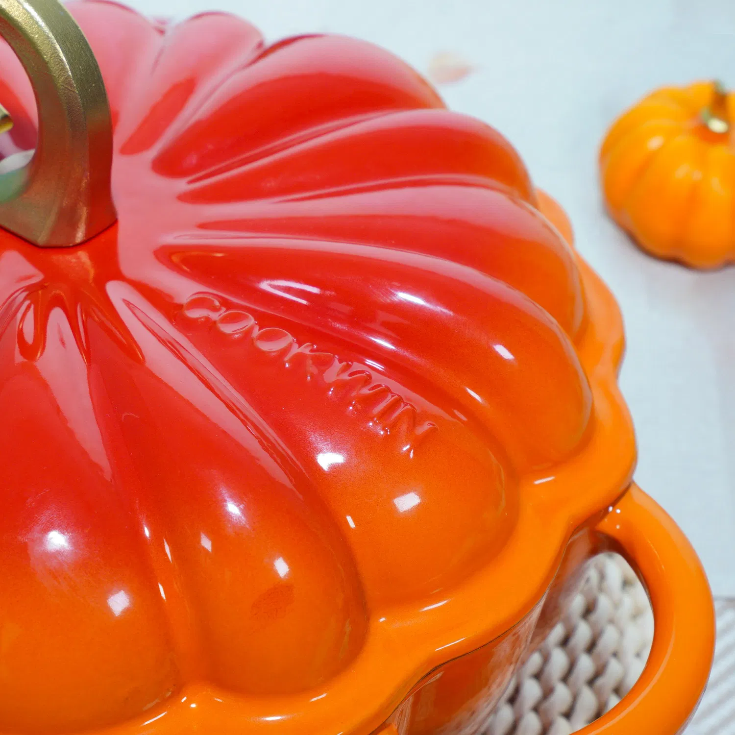 Wholesale Non-Stick Enameled Cast Iron Pumpkin Casserole