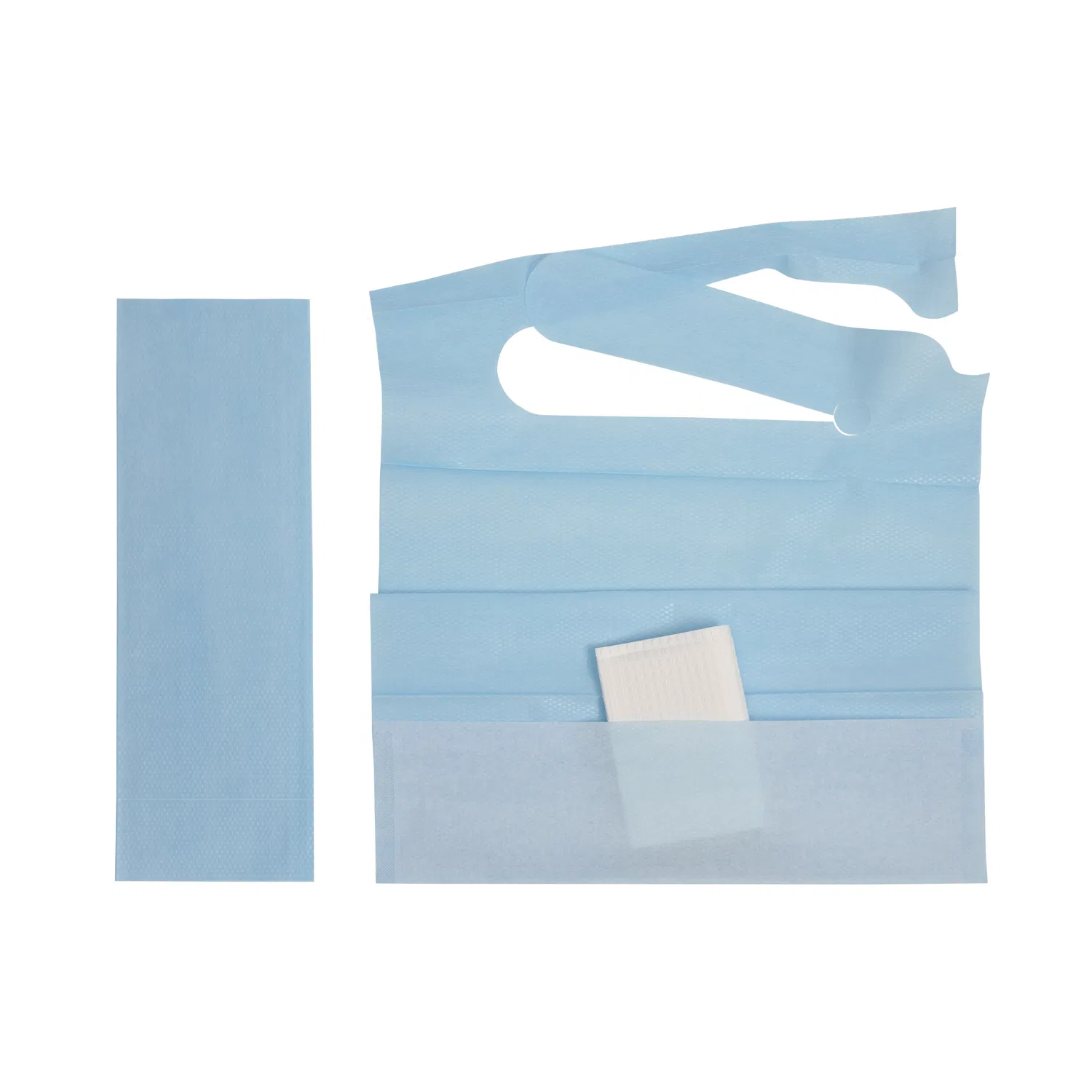 High Quality Waterproof Disposable Dental Bibs with Pocket Features