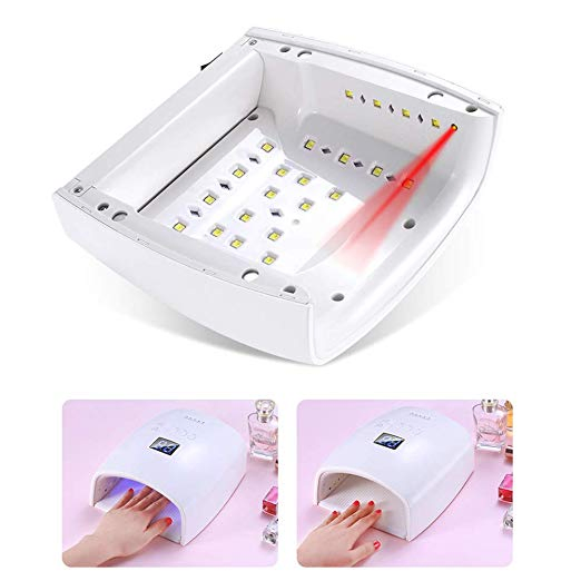 48W Rechargeable Cordless Nail Lamp Gel Polish Curing Light with 4 Timer Setting