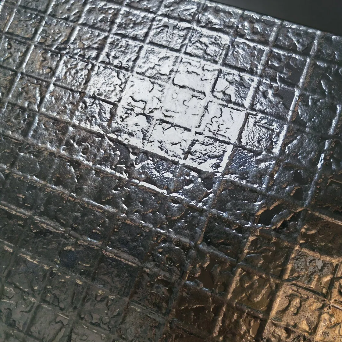 Brick Pattern Fused Glass Bowls for Stylish Hotel Divide Space
